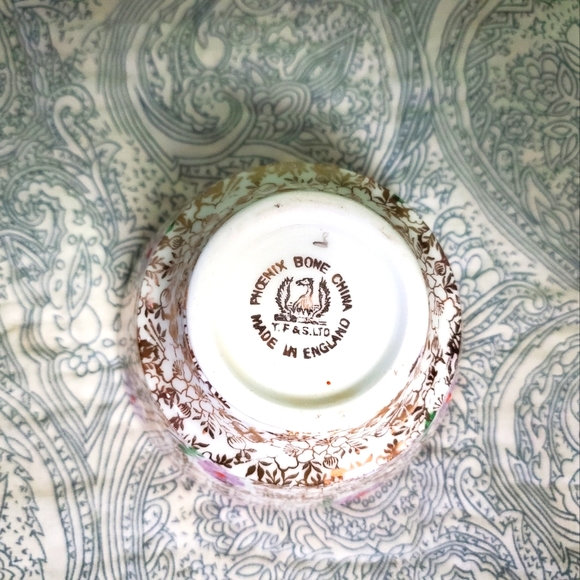 Phoenix Bone China Vintage 1920s Floral Sugar Bowl & Creamer Set -EXCELLENT - Picture 3 of 7